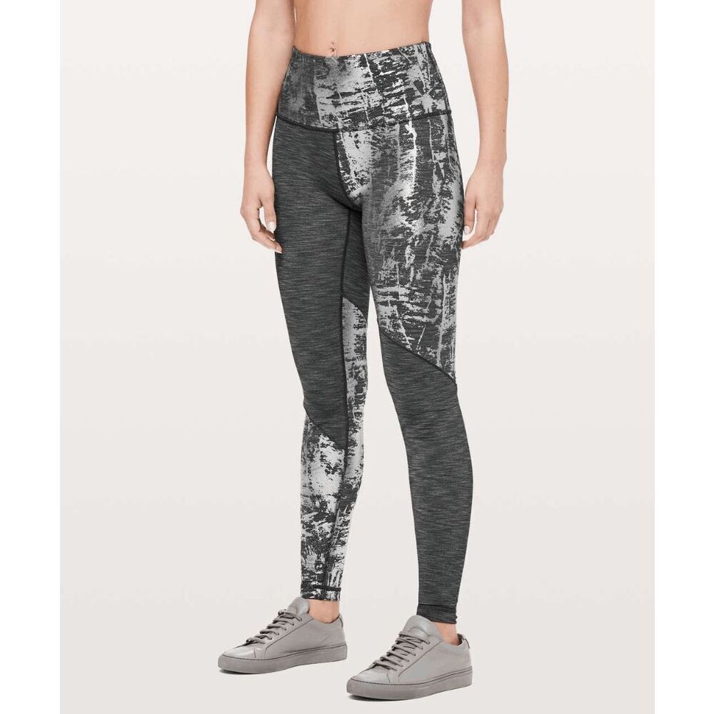 Lululemon Wunder Under High Rise Tight Legging Foil Heather Black Size 2 W5BRMS